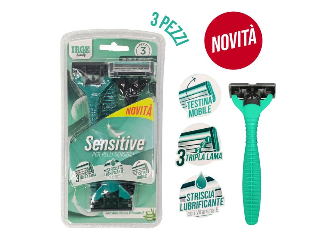 Rasoio sensitive 3 lame 3 rasoi