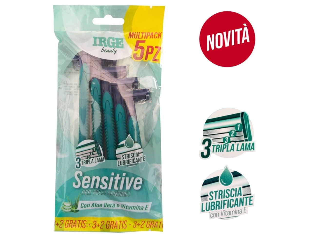 Rasoio sensitive 3 lame 5 rasoi