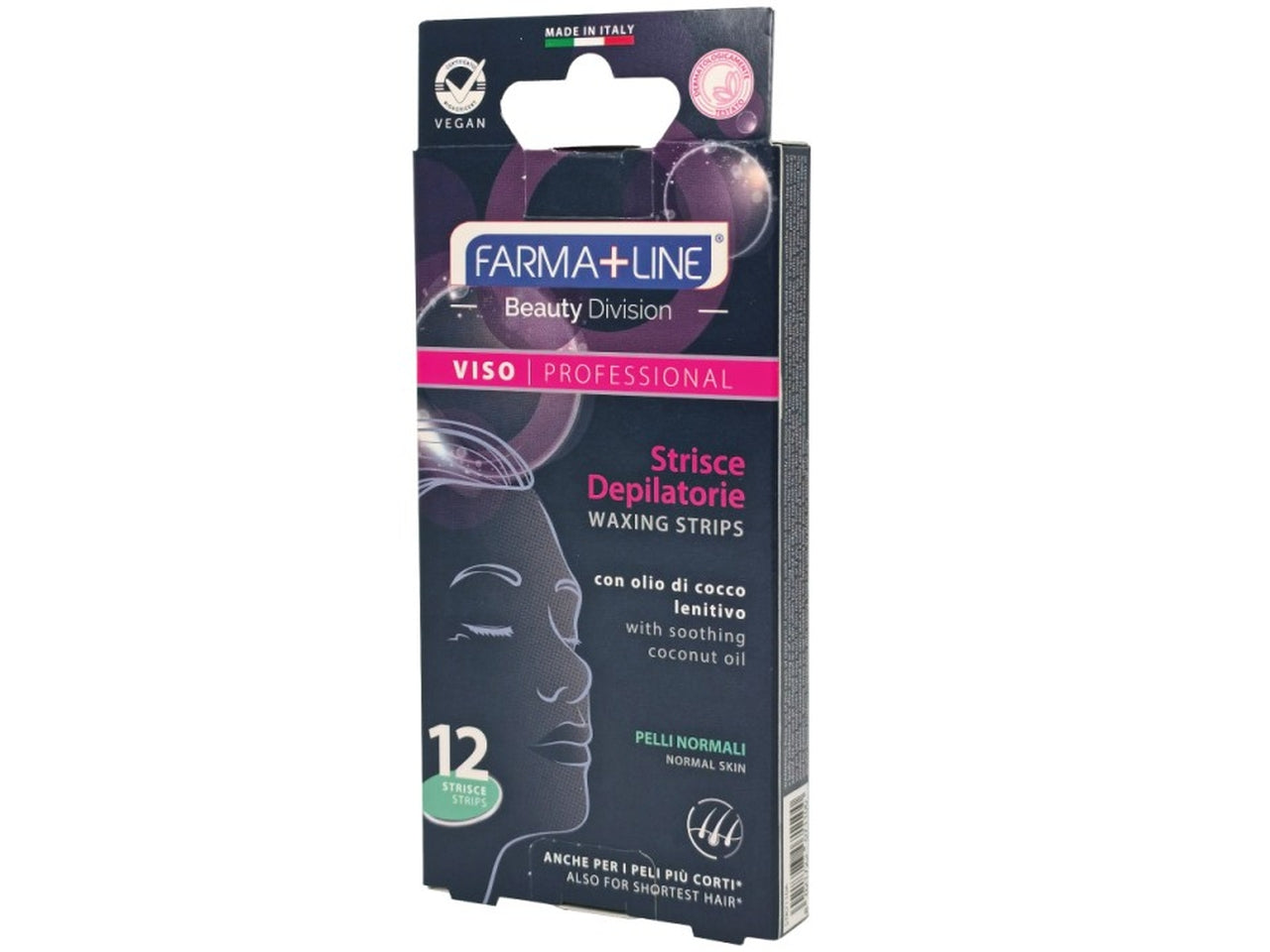 Body strisce depilatorie viso set da 12 strisce olio cocco