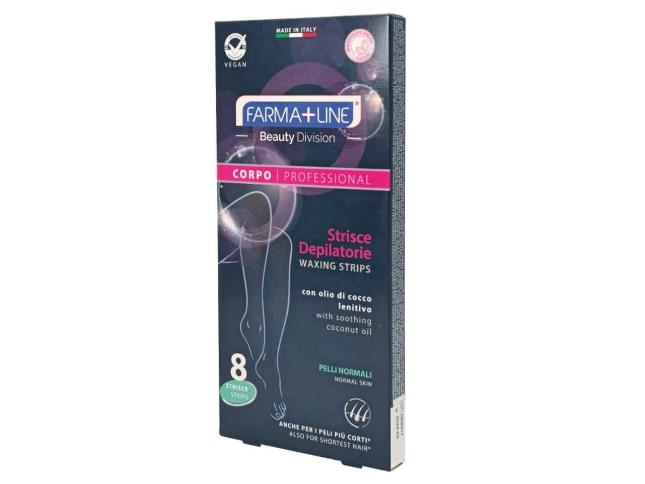 Body strisce depilatorie corpo set da 8 strisce olio cocco