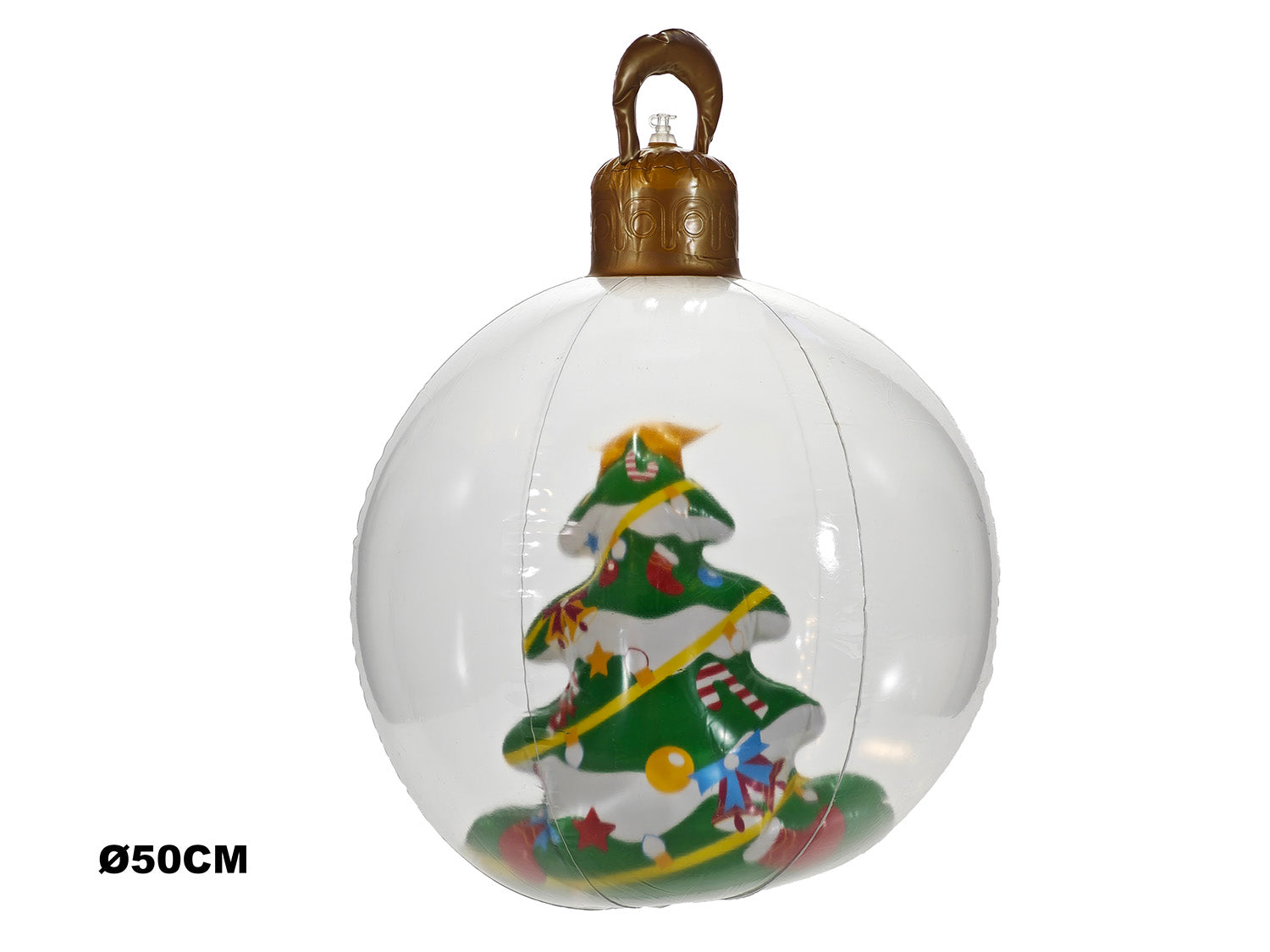 Palla gonfiabile 50cm con albero di natale