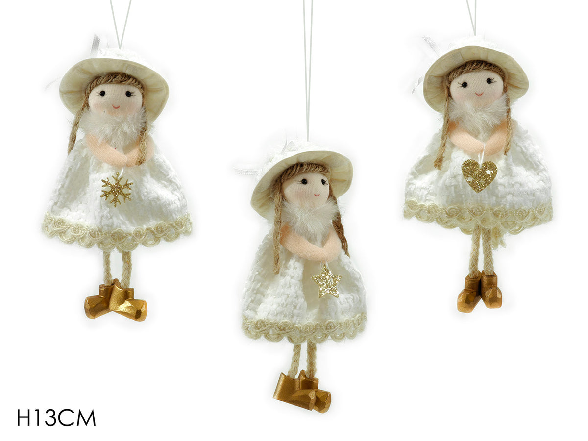 Appendino bimba bianco 13cm assortiti