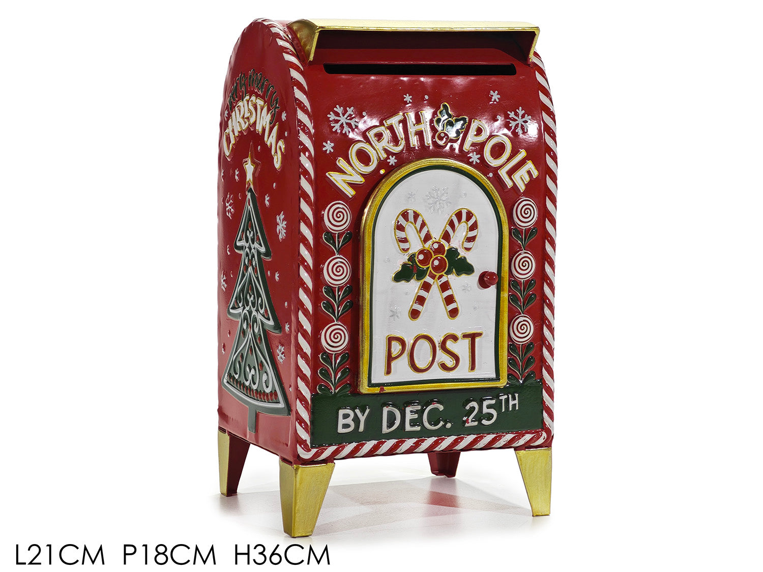 Cassetta postale babbo natale 21x18xh.36cm