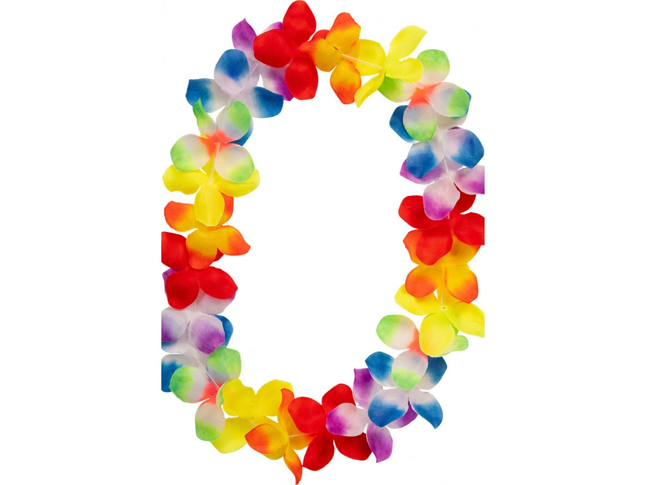 Collana hawaii multicolor con cavallotto