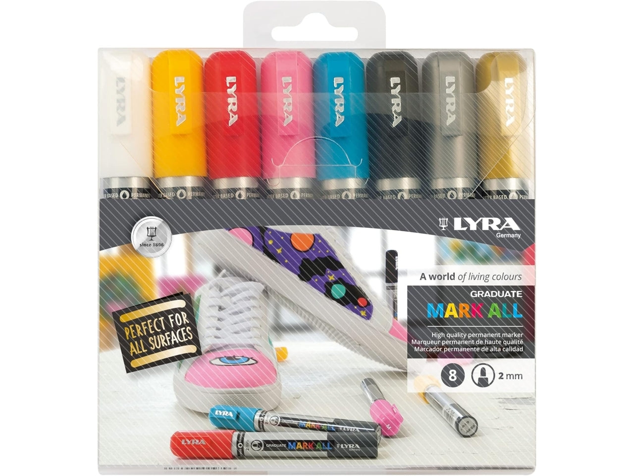 Astuccio 8 marcatori colorati grad mark all 2mm