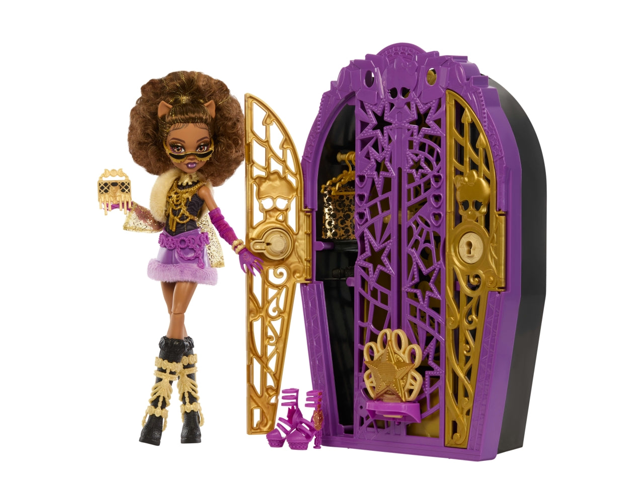 Monster High Segreti da brivido Clawdeen Wolf bambola con abiti guardaroba e accessori glamour a sorpresa