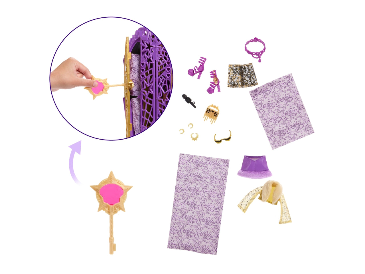 Monster High Segreti da brivido Clawdeen Wolf bambola con abiti guardaroba e accessori glamour a sorpresa
