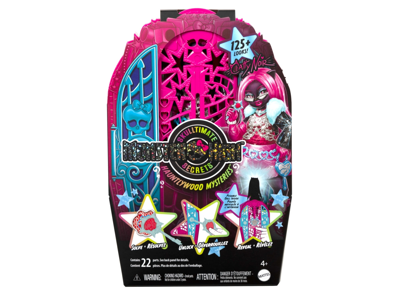 Monster High Segreti da brivido Catty Noir bambola con abiti guardaroba e accessori glamour a sorpresa