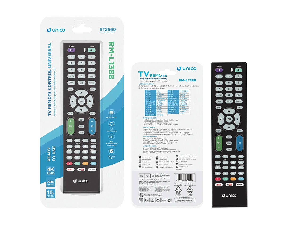 Telecomando universale (UNICO,RT2660,nero)