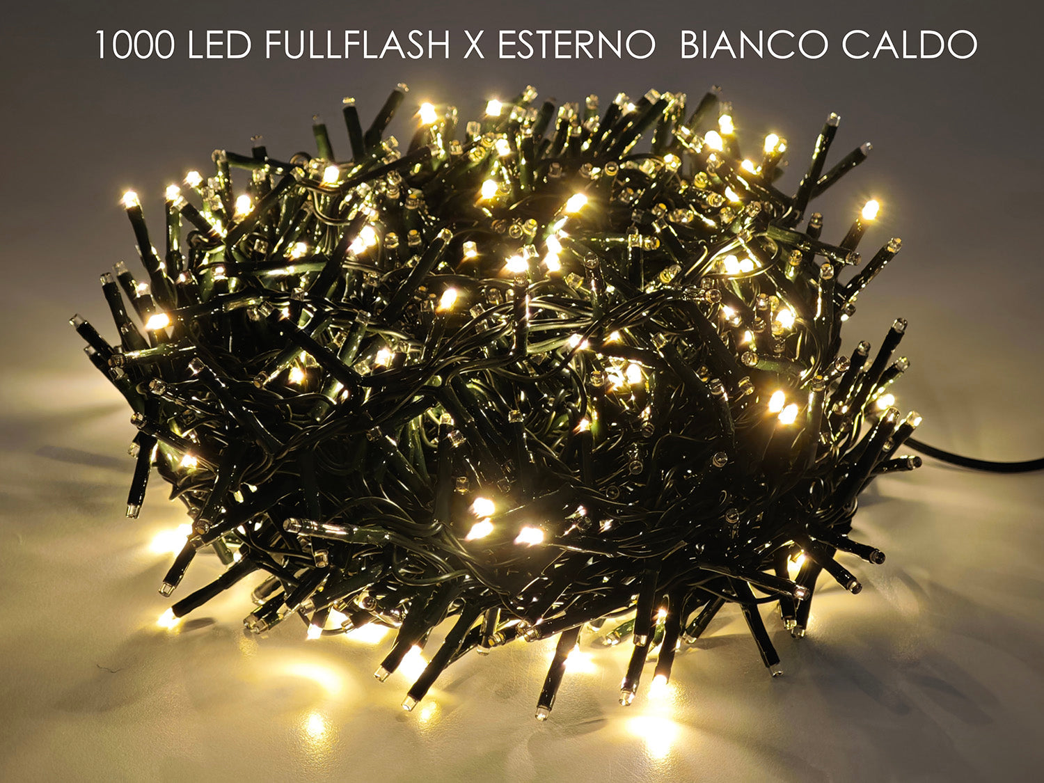 Catena 1000 led full flash bianco caldo per uso esterno