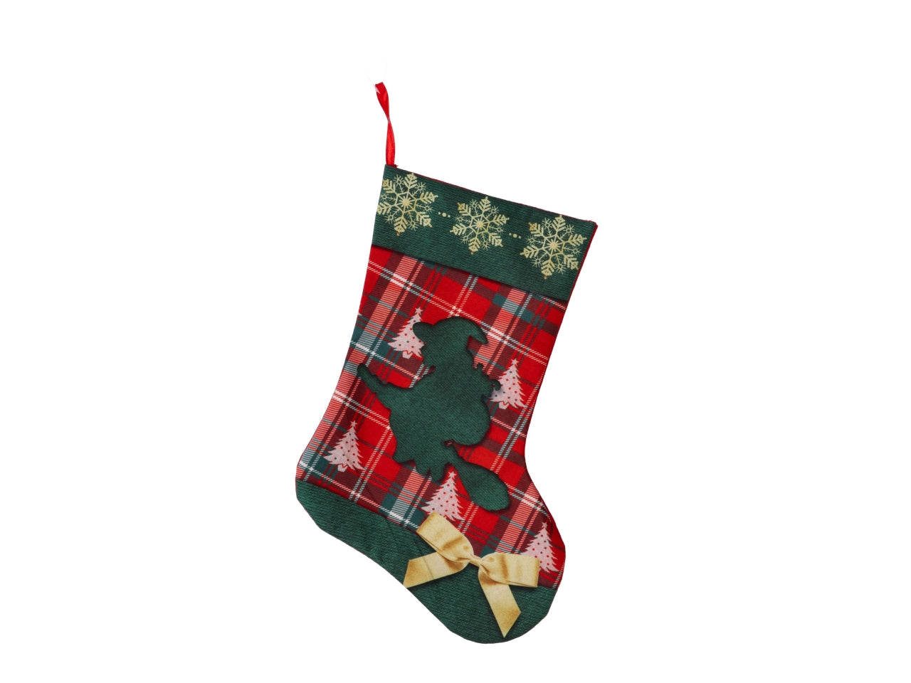 Calza befana in tessuto 17x27cm assortite