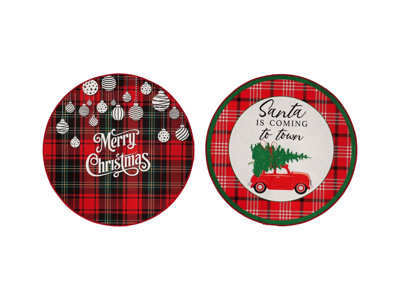 Tappeto tondo natalizio 80cm