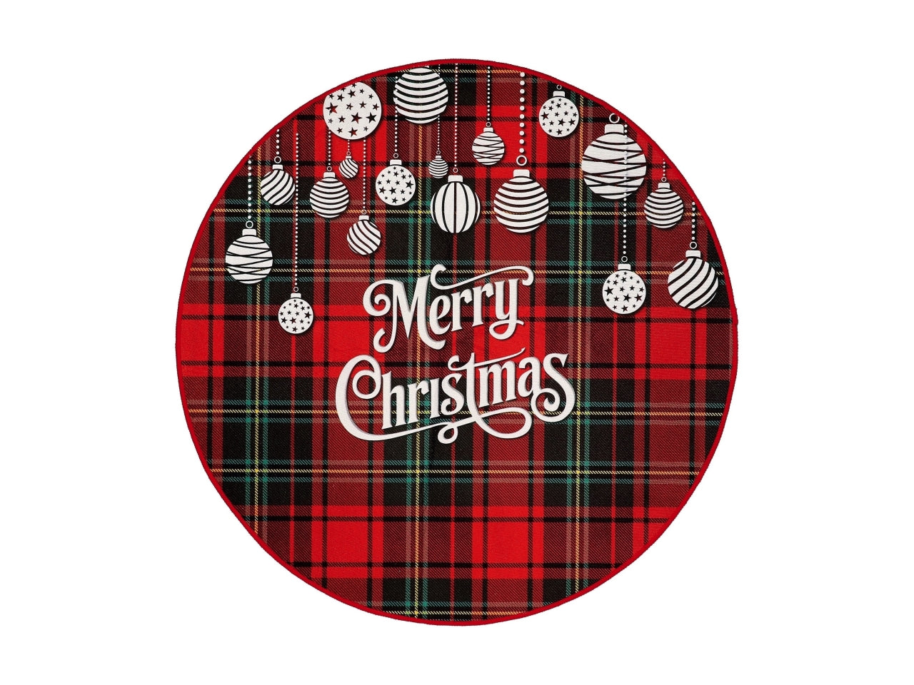 Tappeto tondo natalizio 80cm