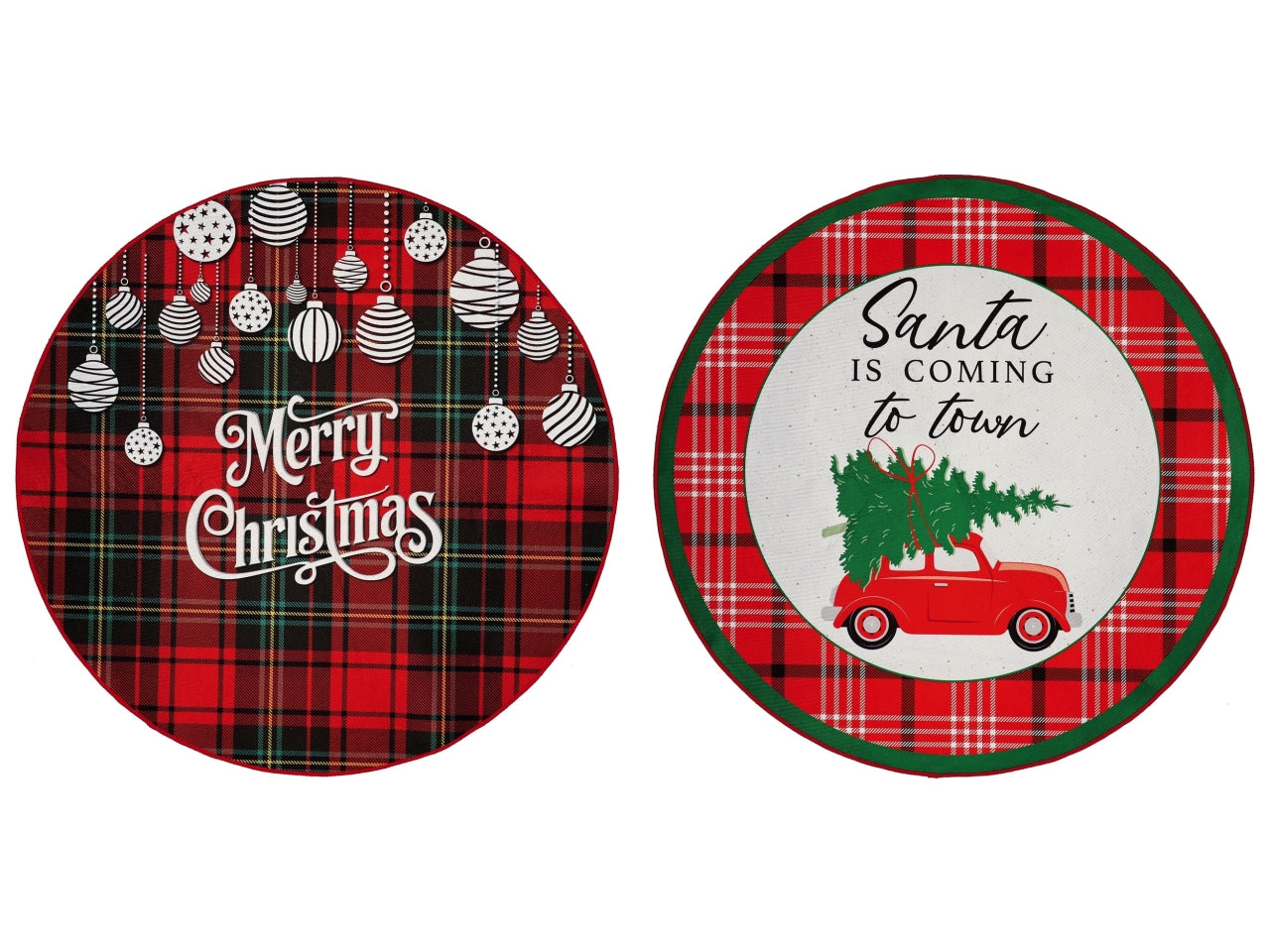 Tappeto tondo natalizio 100cm