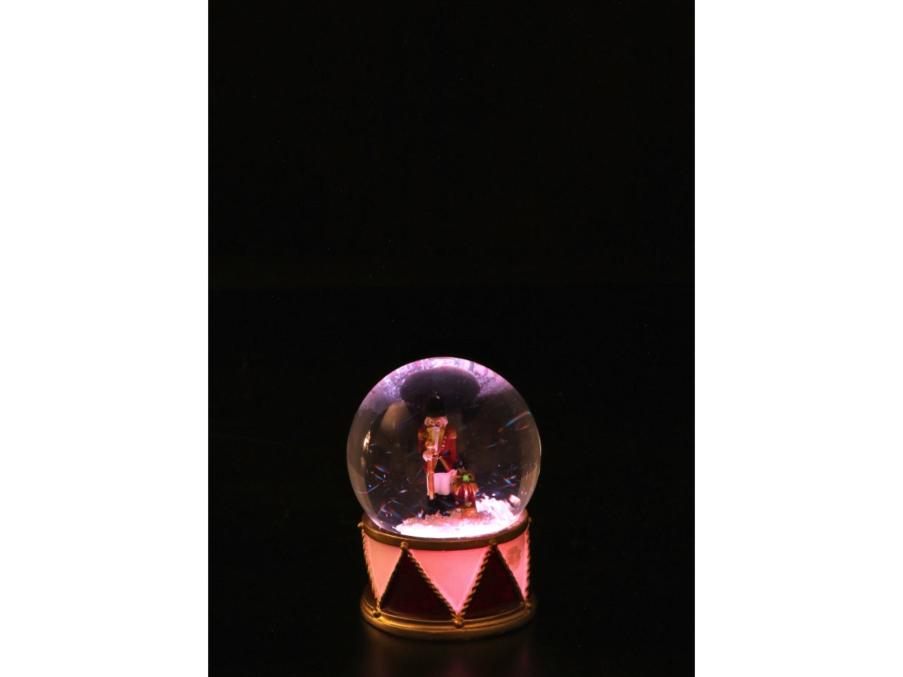 Palla di neve con schiaccianoci e led 7xh.9cm