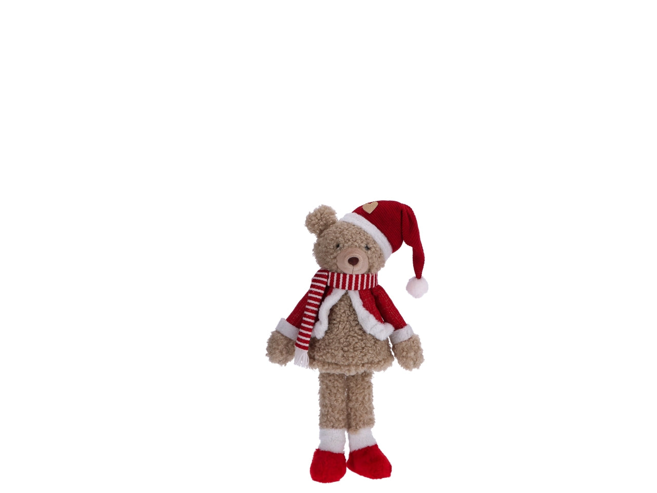 Orso natalizio h.90cm a molla