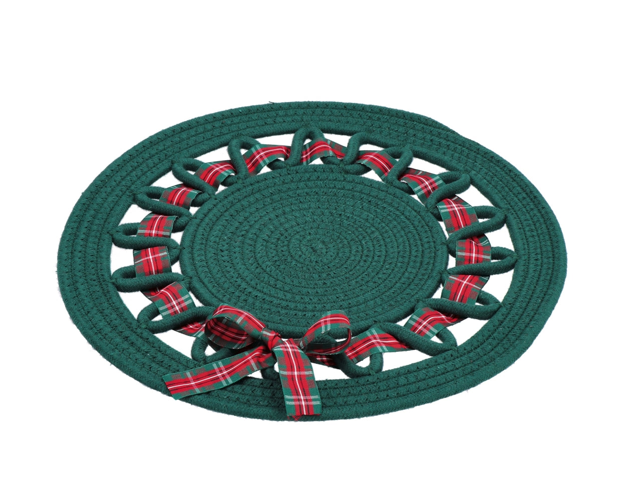 Tovaglietta tonda 38cm in tessuto di colori assortiti