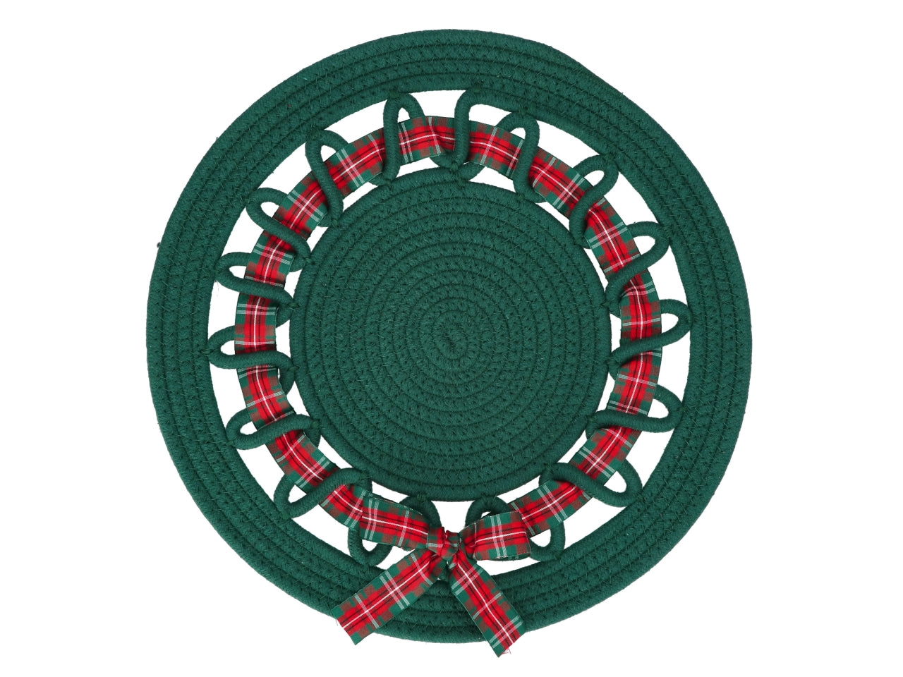 Tovaglietta tonda 38cm in tessuto di colori assortiti