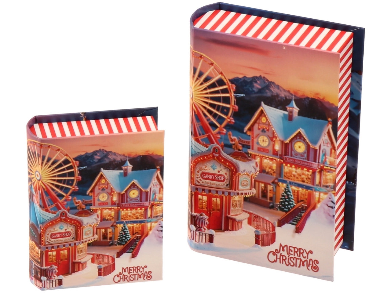 Scatole libro set 2 pezzi fantasie assortite