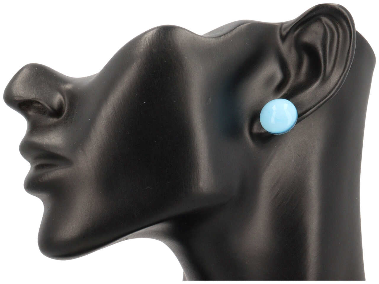 Orecchini lobo cabochon colori pastello celeste