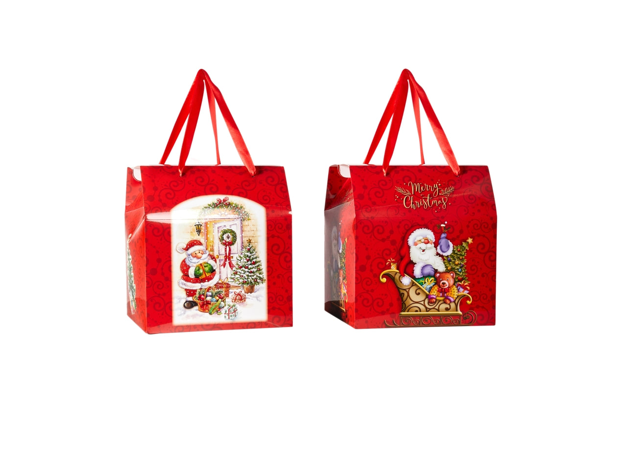 Scatola natalizia per torte in carta max 1kg 27x27xh.31cm assortite