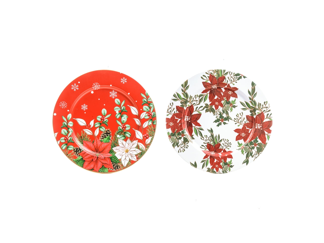 Sottopiatto in latta decorato 33cm decori assortiti