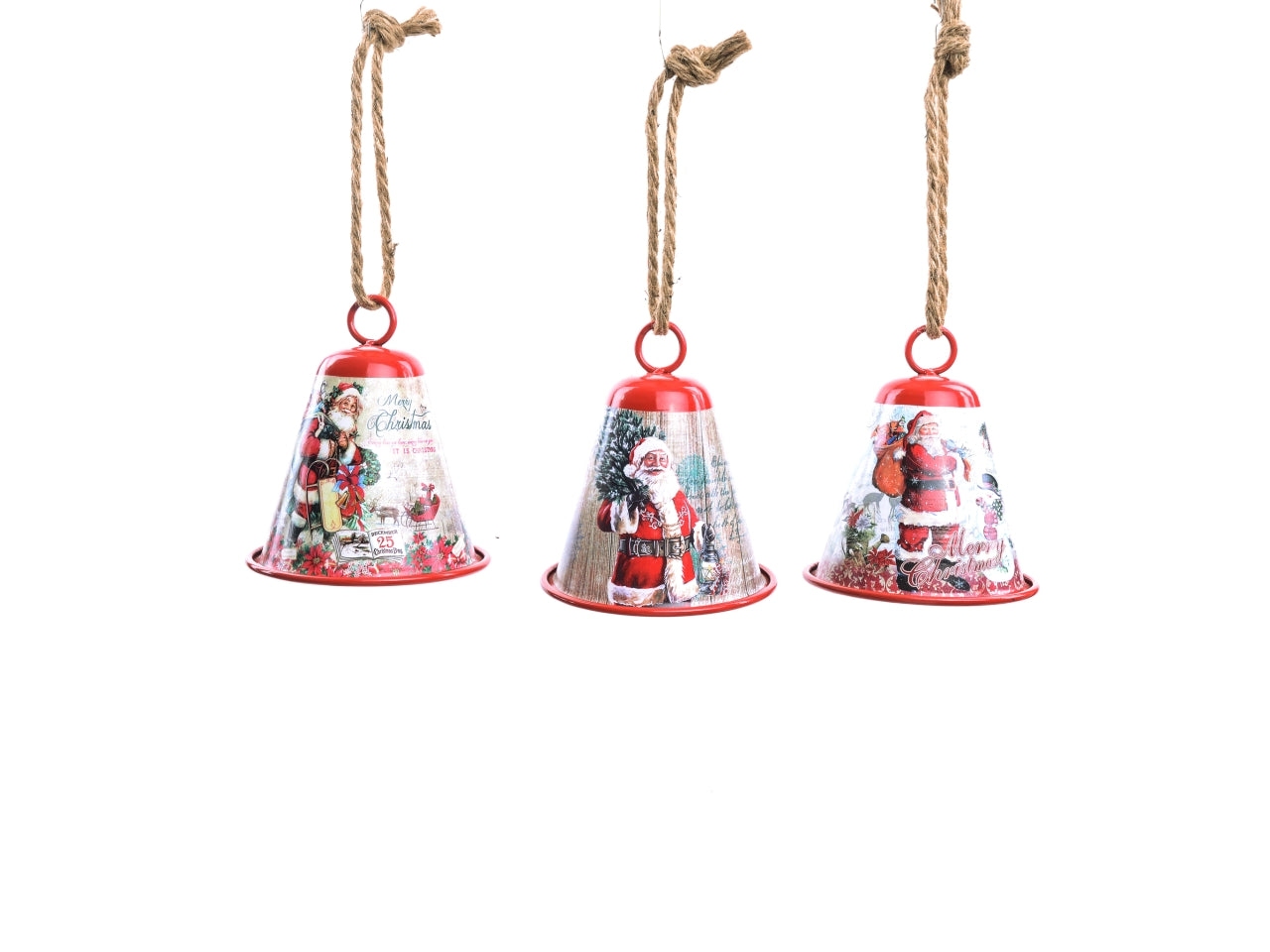 Campana decorata in metallo 12,5xh.14 cm assortiti