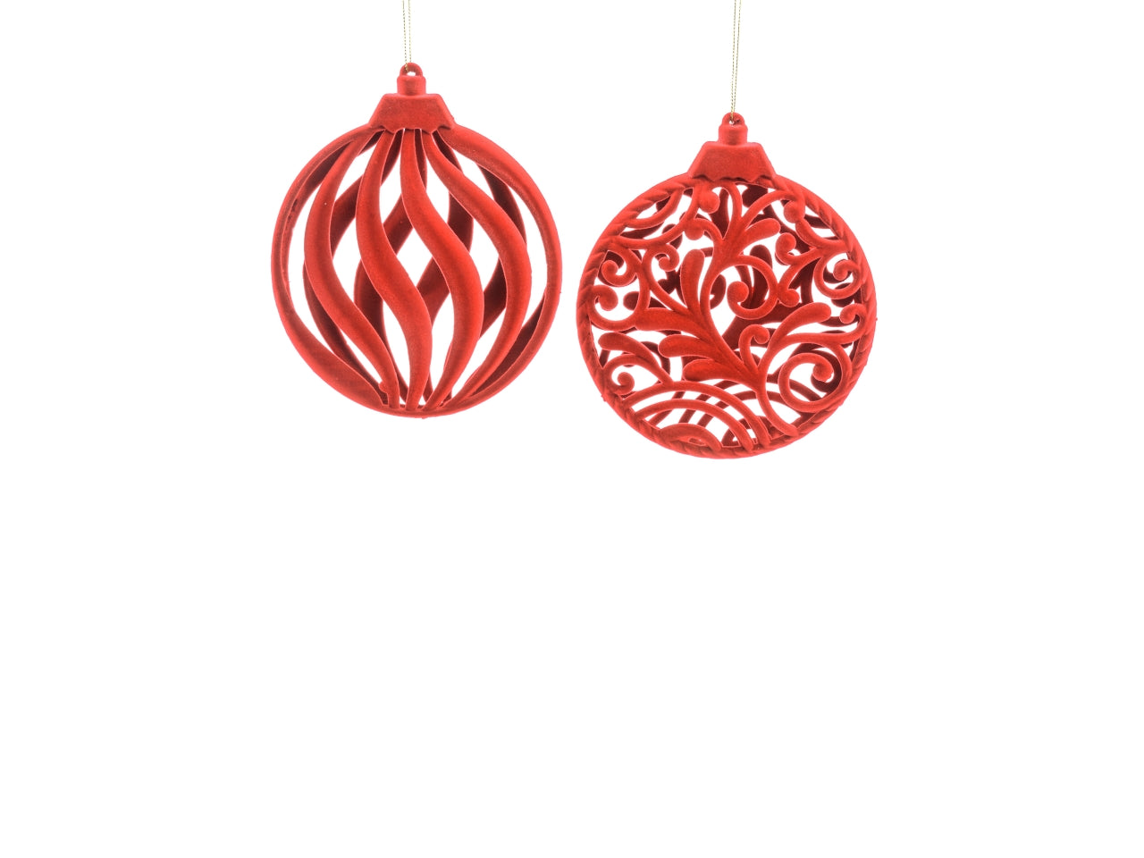 Appendino floccato rosso 14x2,5xh.17 cm assortiti