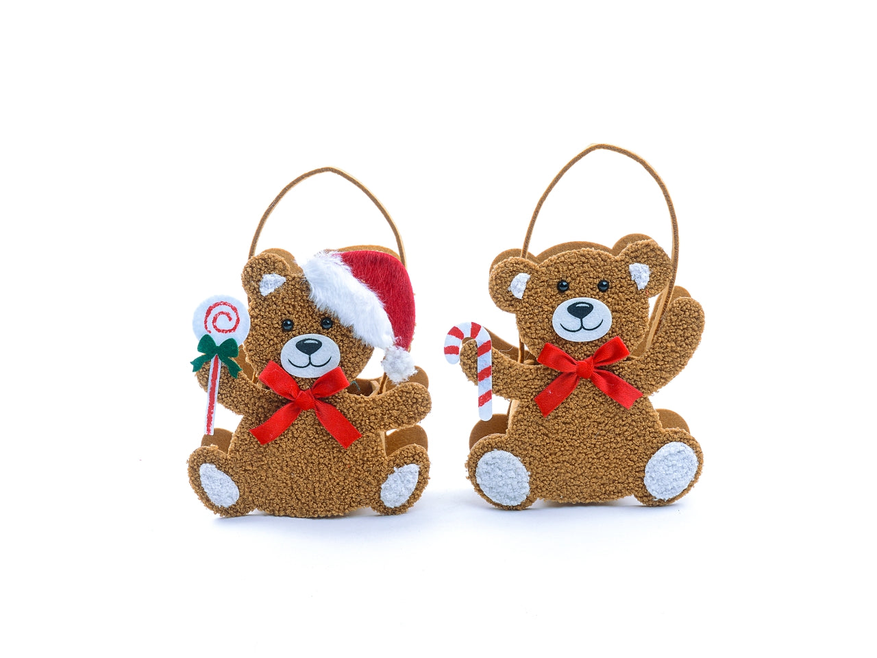 Cestino orso in pannolenci 16x6xh.19cm assortiti