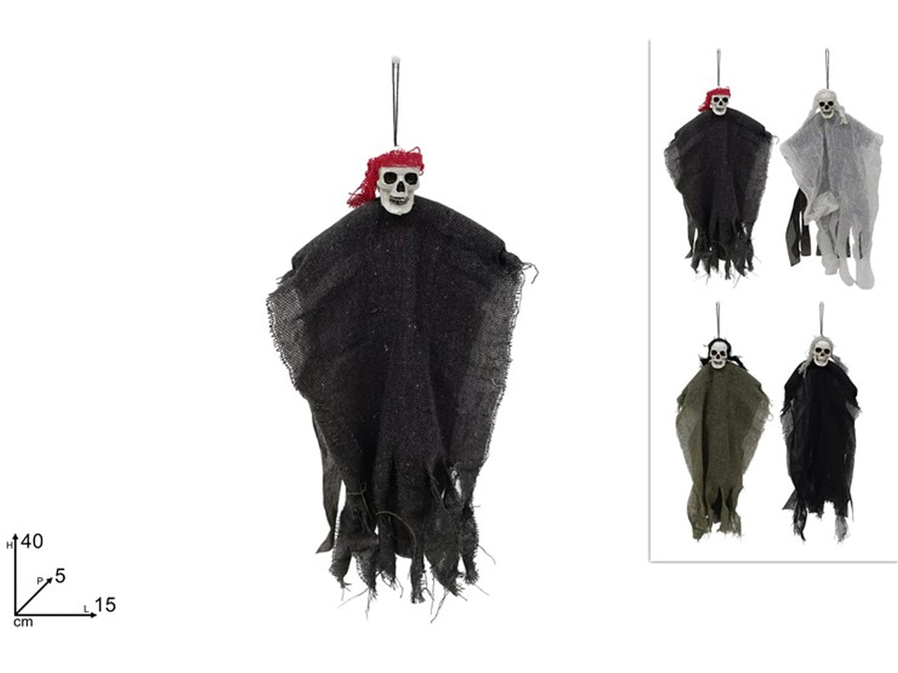 Appendino teschio 40cm assortiti