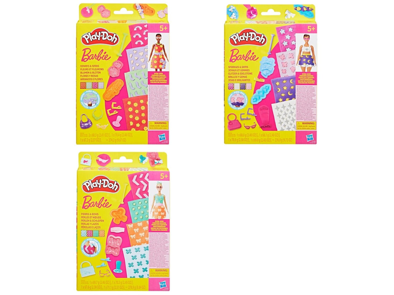 Play-doh barbie designer patterns packs ast