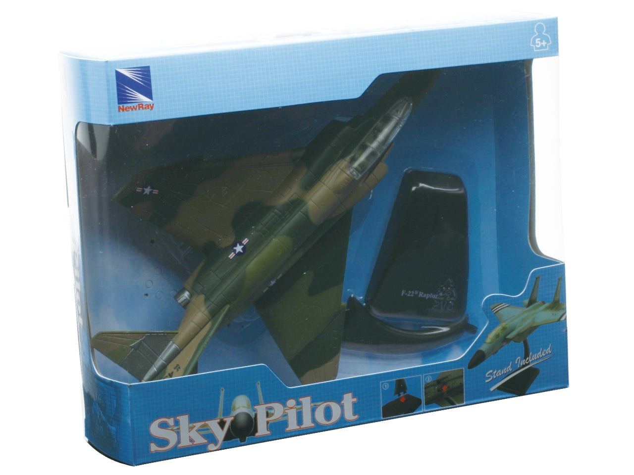 Aereo skypilot fighter with stand 1:72 in 6 assortimenti