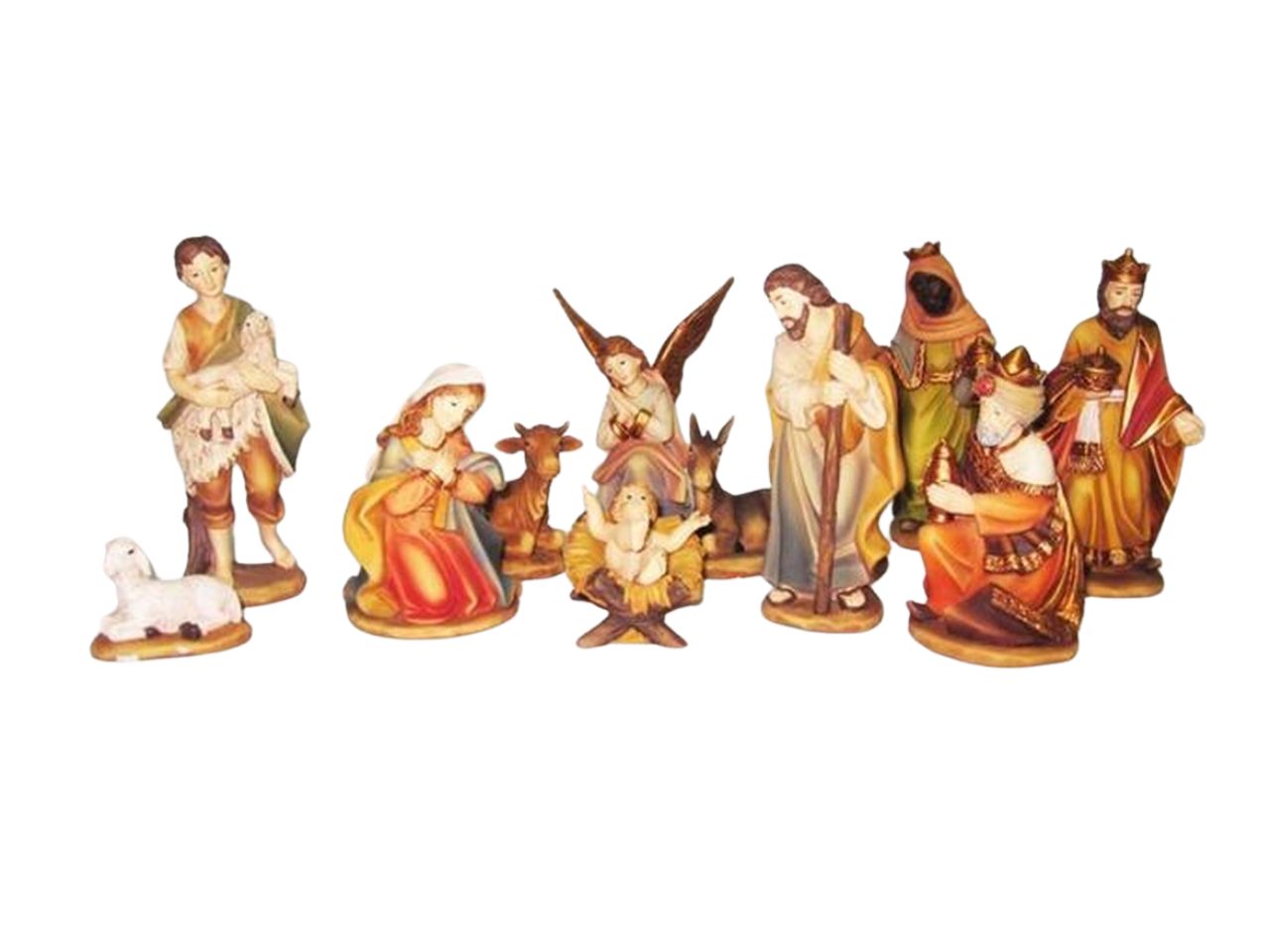 NativitÃ  in resina 15cm, set da 11 pezzi