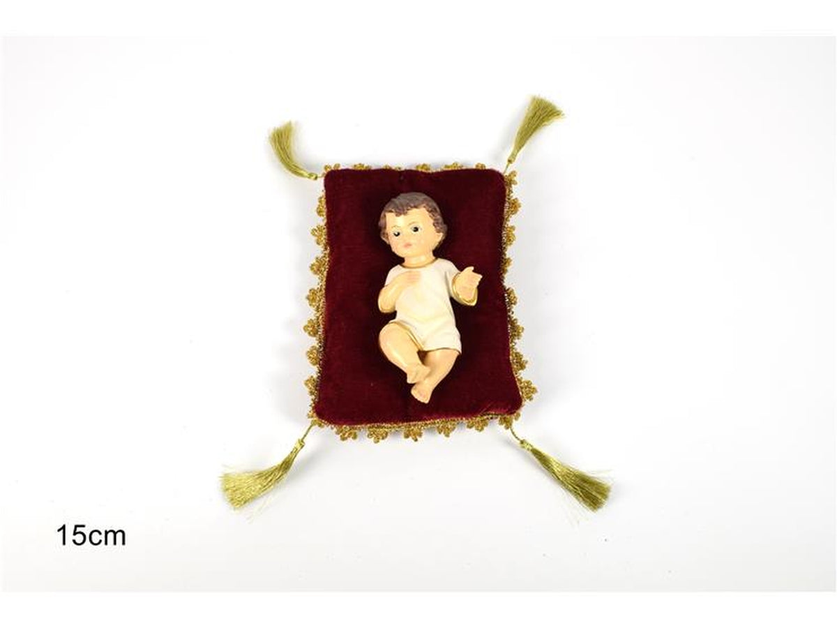 GesÃ¹ bambino 15cm su cuscino