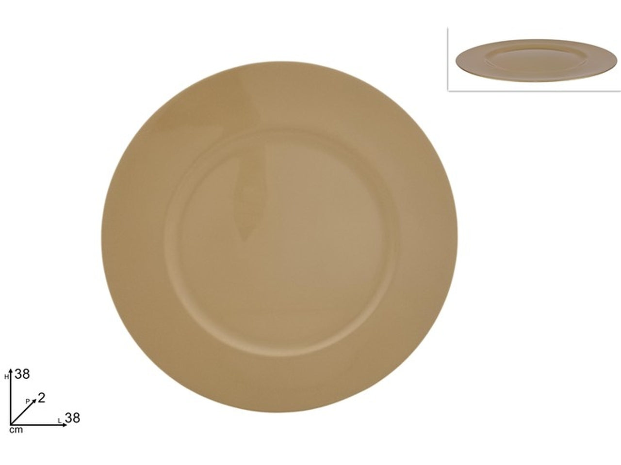 Sottopiatto 38cm oro