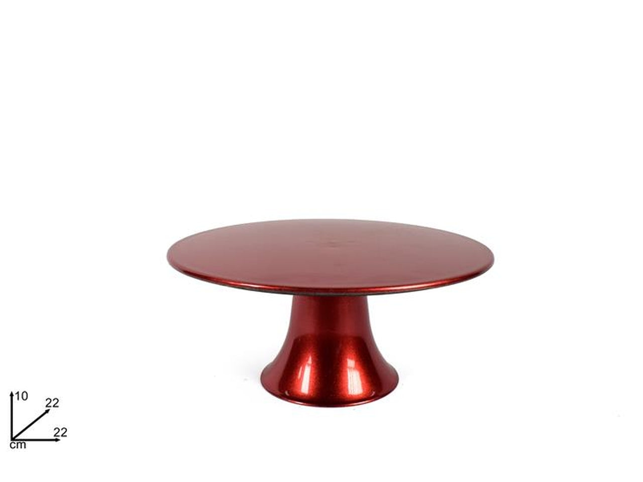 Alzata 22xh.10cm in plastica rosso