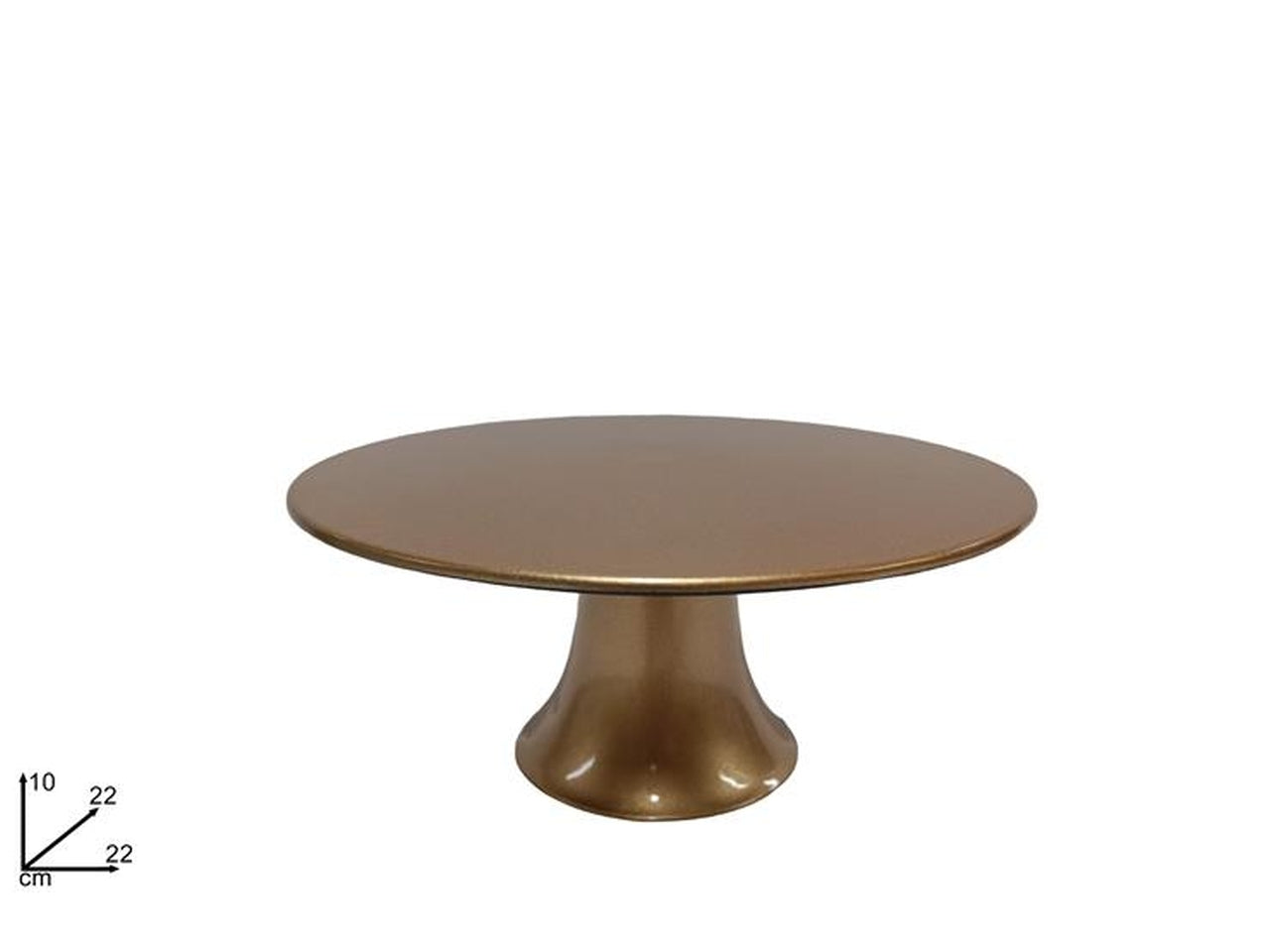 Alzata 22xh.10cm in plastica oro