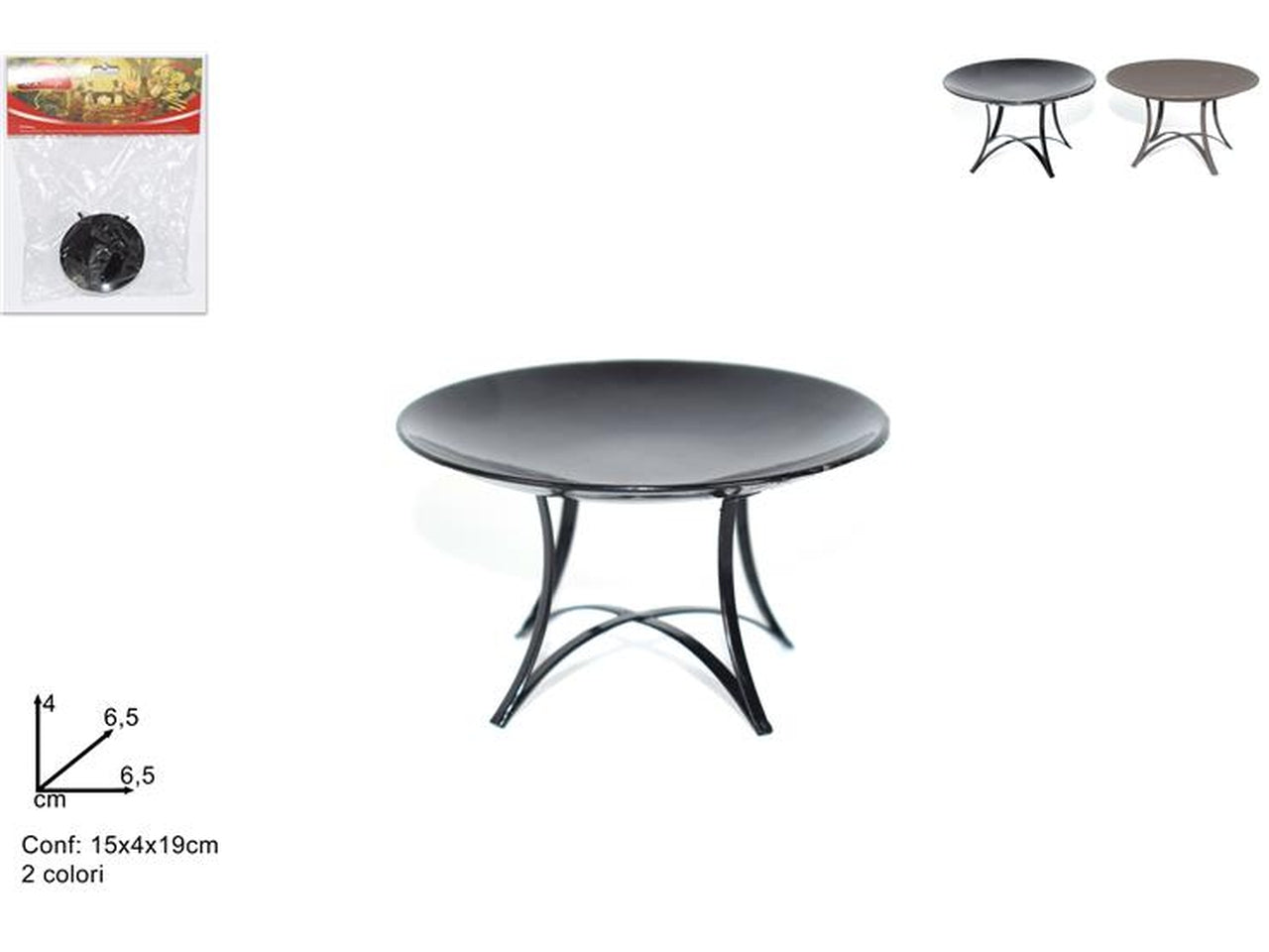 Braciere in metallo 6,5x6,5xh.2cm 2 colori