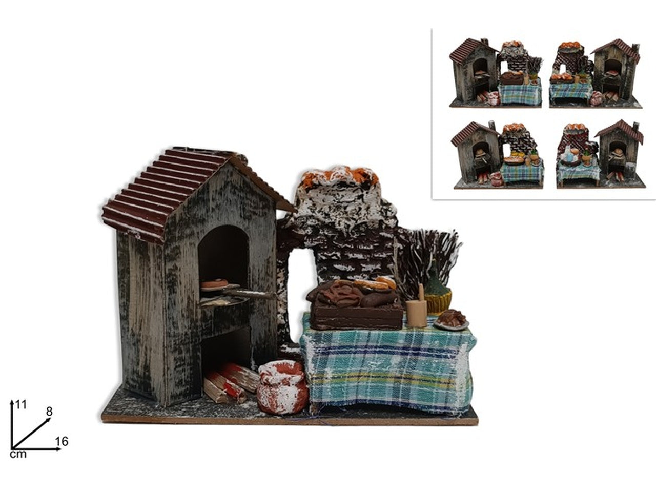 Ambientazione forno 16x8xh.11cm in 4 modelli assortiti