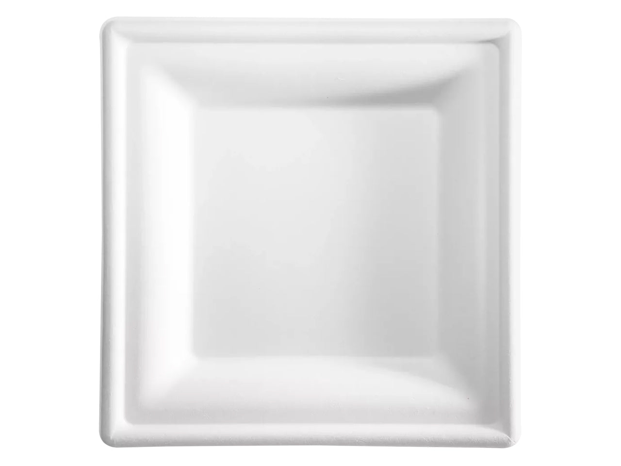 Piatto quadrato in bagassa 20x20cm 50 pezzi