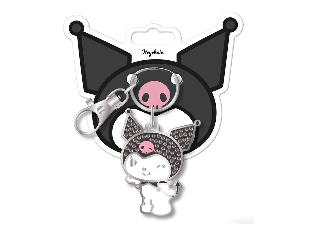 Kuromi portachiavi con strass