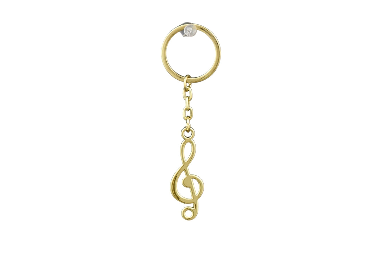 Portachiavi gold nota musicale l.2,2xh.5,5cm