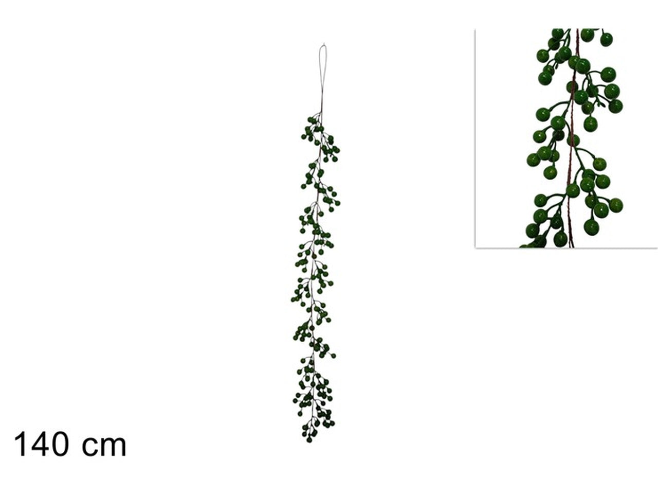 Ghirlanda con bacche 140cm verde
