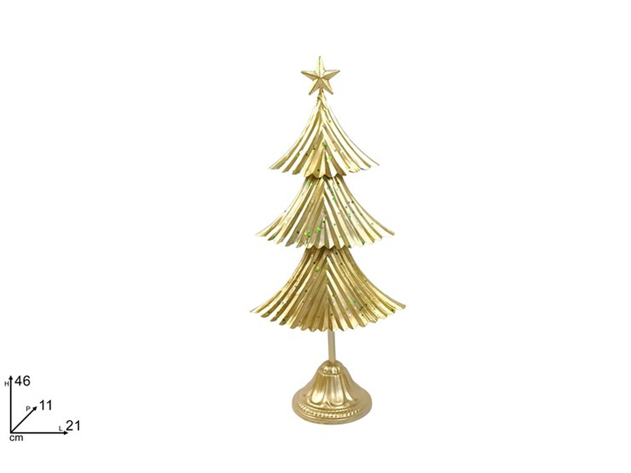 Albero 46cm in latta oro