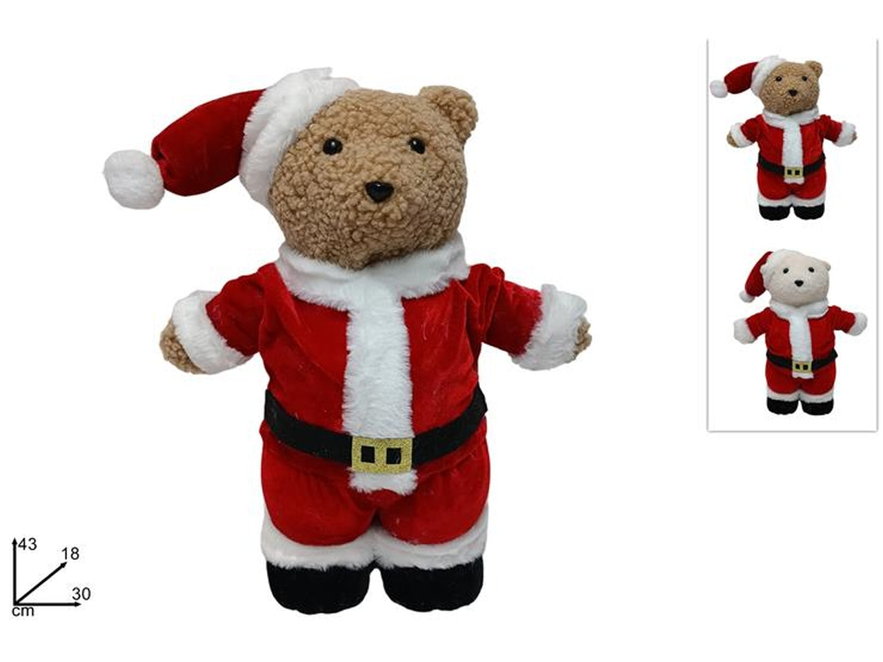 Orsetto 43cm peluche in piedi 2 colori