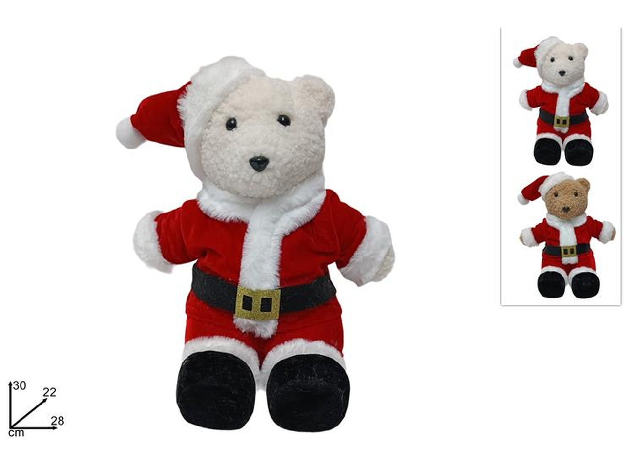 Orsetto 30cm peluche seduto 2 colori