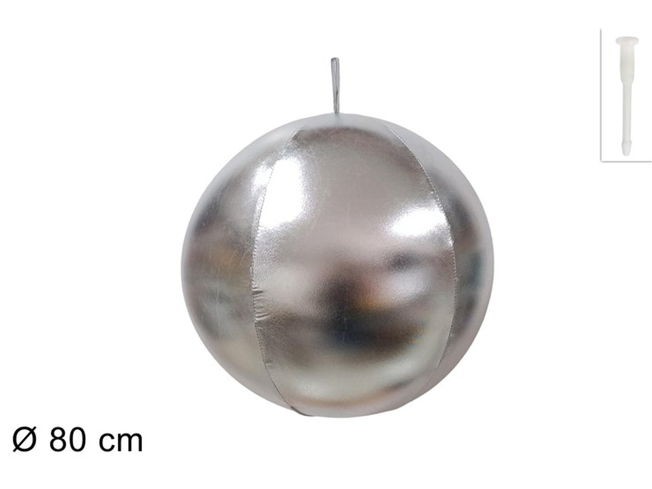 Palla gonfiabile 80cm argento
