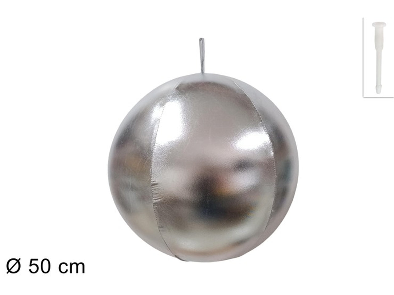 Palla gonfiabile 50cm argento