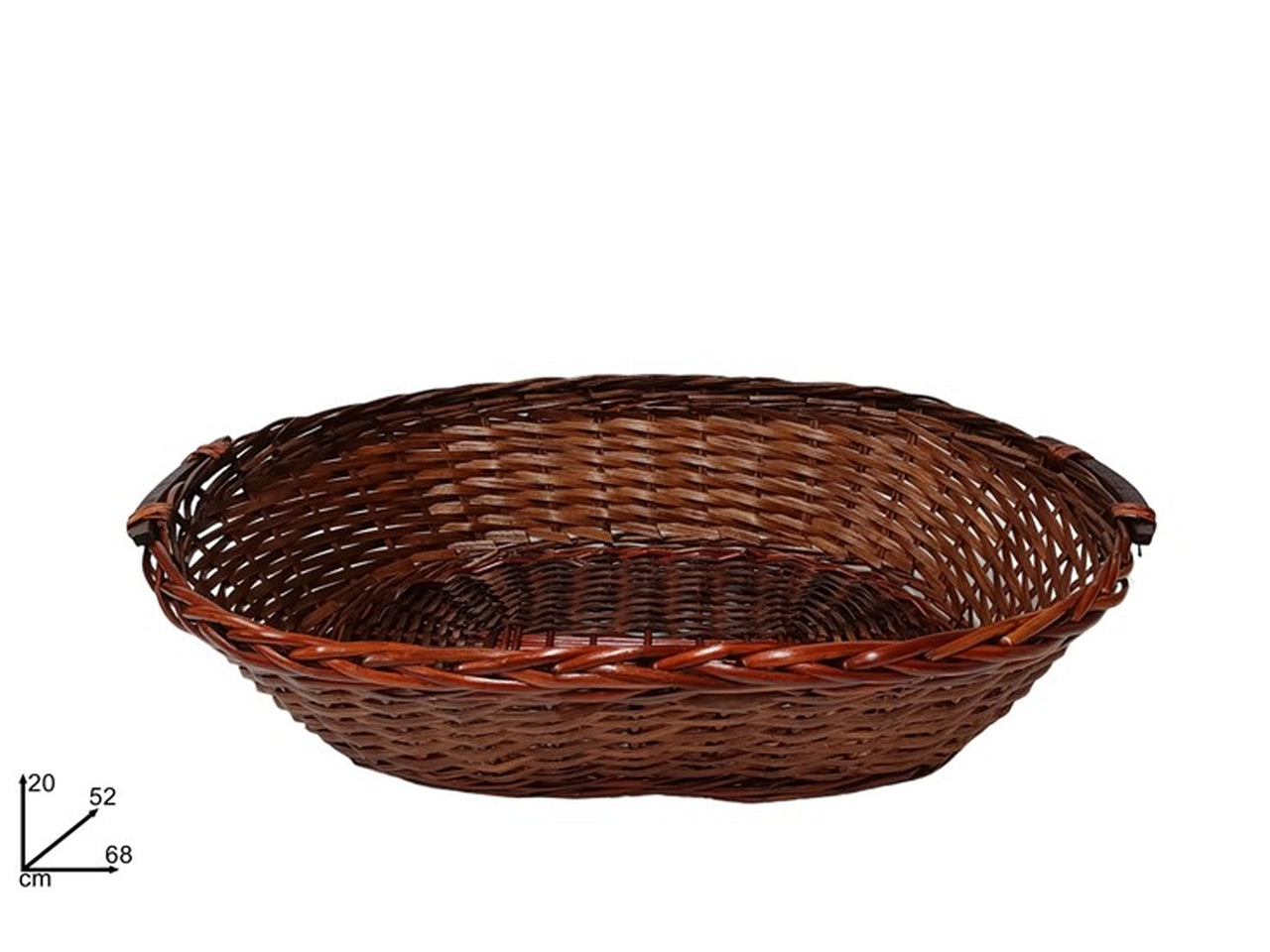 Cesta ovale 68x52xh.20cm marrone