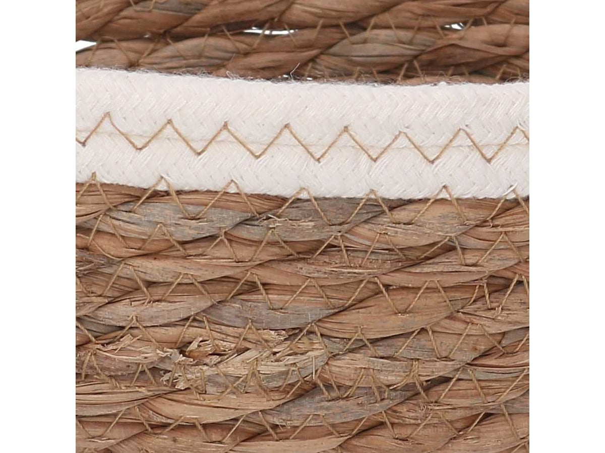 Cestino ovale in giacinto 22x16xh.7cm naturale con bordo corda